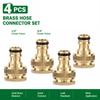 4PCS Brass Hose Quick Connector 1/2" and 3/4" Female Thread Hose Adapter  Yard Watering