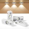 4pcs LED Motion Sensor Lights Rechargeable Cabinet Wireless Energy Saving for Closet Drawer Shelf Under Cabinet Light
