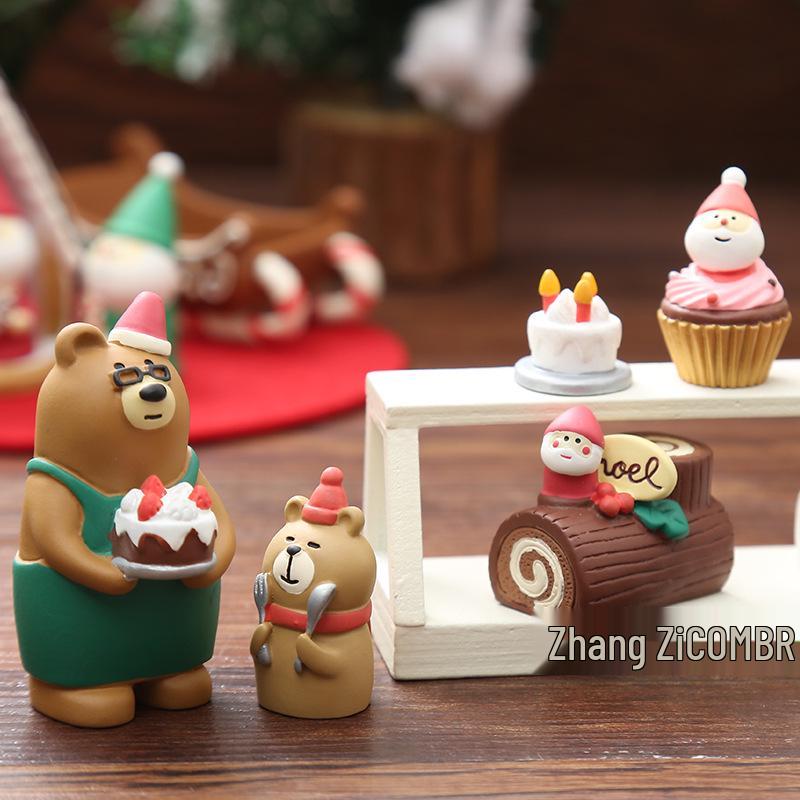 Babbo Natale Giapponese Ornamenti Natalizi in Resina Fatti a Mano