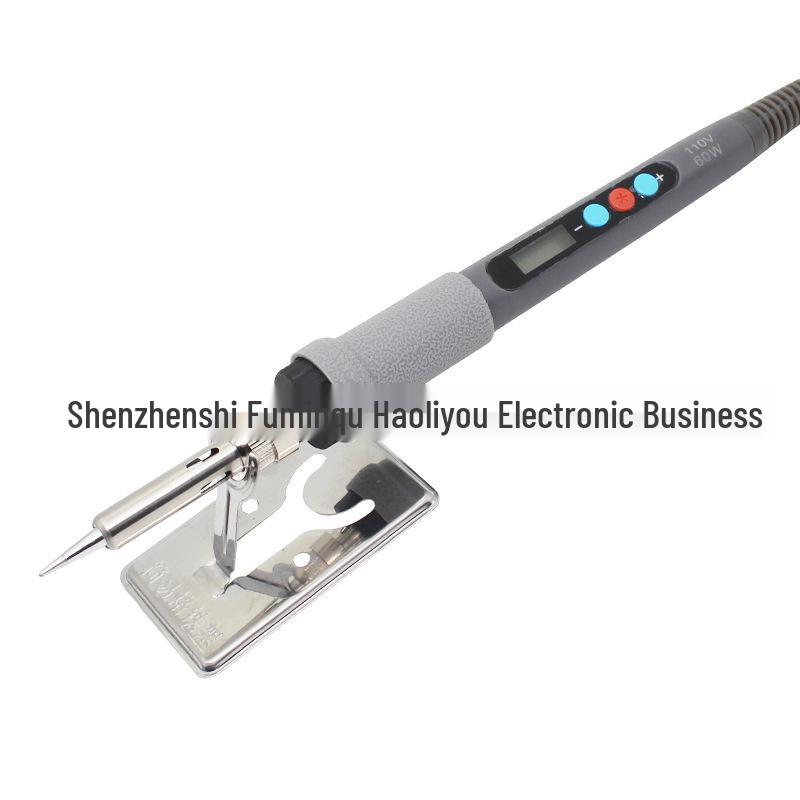 60W Lead-Free Digital Soldering Iron with Temperature Control and Display, Environmentally Friendly, EU/UK Standard