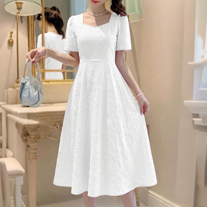 ZANZEA Women Elegant Summer Casual Short Sleeve Dress