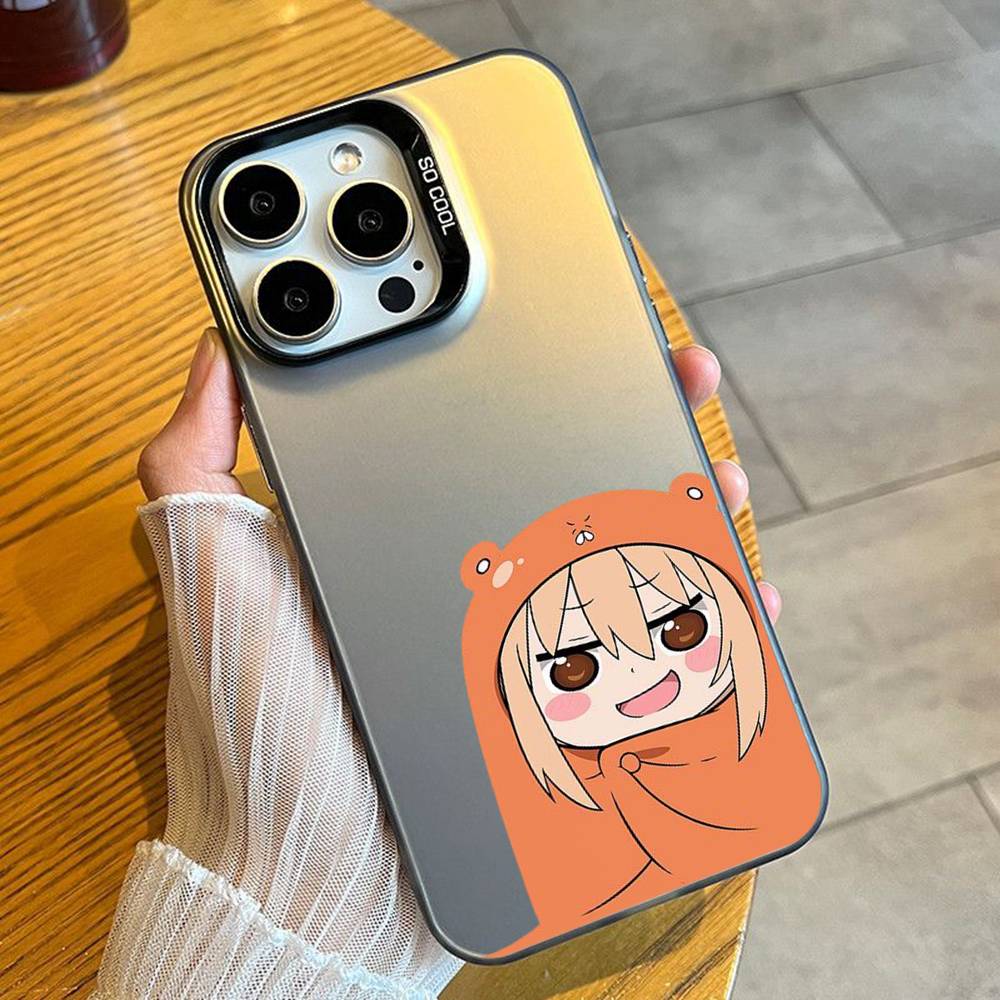 Anime Cute U-Umaru-Chan-S Phone Case For iPhone 16 17 15 14 12 13 Pro Max Black Candy Matte Shockproof Cover