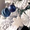Christmas Ornaments Set Shatterproof Plastic Baubles Snowflakes Stars Hanging Ornament for Xmas Tree Holiday