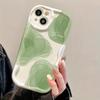Green Gradient Wavy Cream Phone Case For Samsung Galaxy S26 S25 S24 FE S22 S23 Ultra Plus A56 A55 A37 A36 A27 A26 A16 Soft Cover