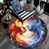 Phoenix Art Round Area Rug,Carpet Rug for Living Room Bedroom Sofa Playroom Decor,Non-slip Floor Mat