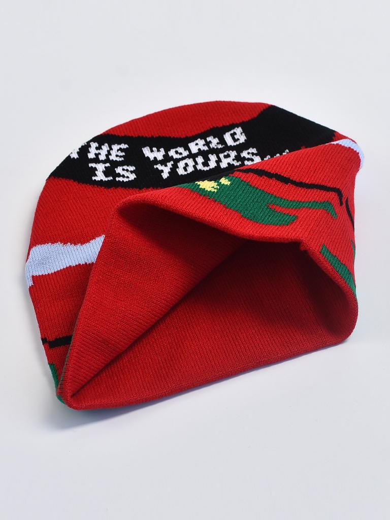 Jacquard Soft Knitted Hat Winter Cold Protection and Warmth Beanies Cap for Men Women