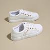 Fashion White Breathable Women Running Shoes New Spring Autumn Embroidered Flower Lace-Up Casual Sneakers Zapatos De Mujer