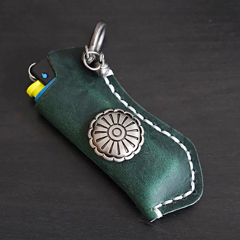 

Защитный кожаный чехол ручной работы из натуральной кожи, кожаный чехол для зажигалки, чехол для зажигалки зелёный