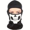 Motorcycle Full Face Balaclava, Skull Print Windproof Ski Mask, Helmet Liner Head Neck Warmer for Bicycle Motorbike