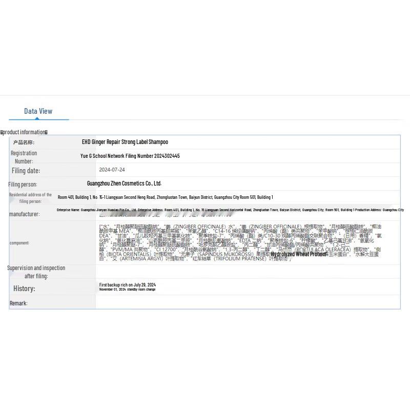 EHD Ginger Smooth & Strong Shampoo