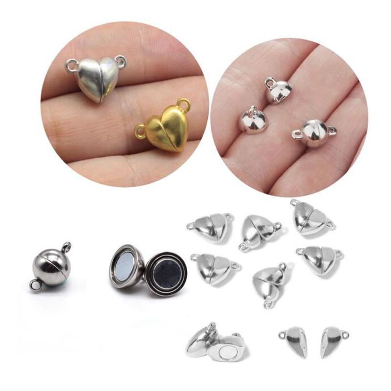 Round Ball Clasp 8mm Colorful Alloy Couple Attraction Ball Clasps for Jewelry Bracelet Clasp Buckle
