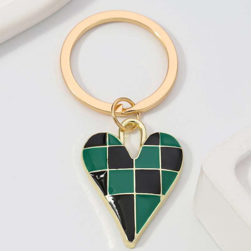 

Cute Enamel Keychain Colorful Heart key Ring Love Key Chains For Women Men Handbag Accessories Car Key DIY Handmade Zircon Gift