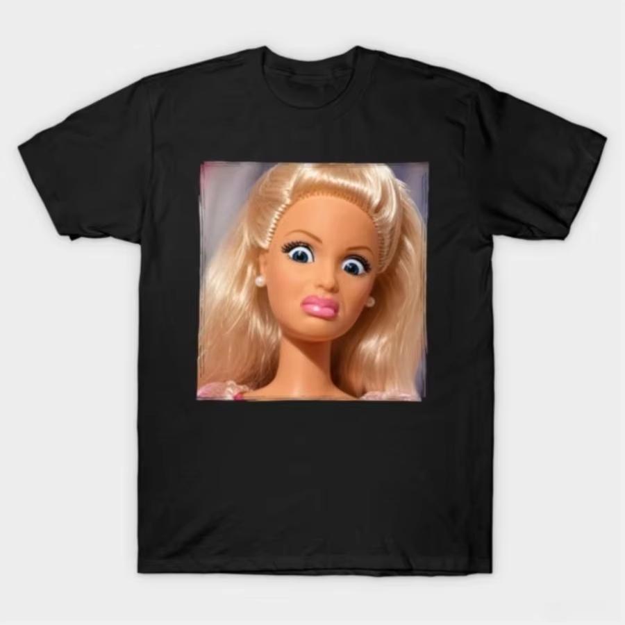 Funny Shirt Featuring The Disgusted Face Meme Doll Babe Mens T Shirt Cotton Tee Women Summer Novelty Oversize Casual Humor Meme