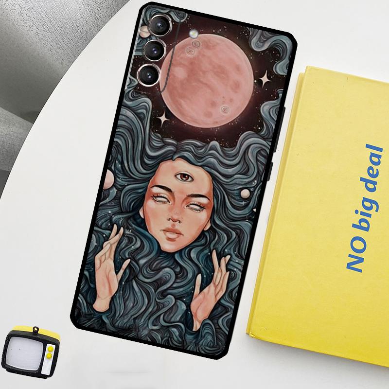 Spiritual Trippy Psychedelic Phone Case For Samsung Galaxy S25 Ultra S20 S21 S22 S23 Plus S9 S10 S25 FE S24 Ultra Cover