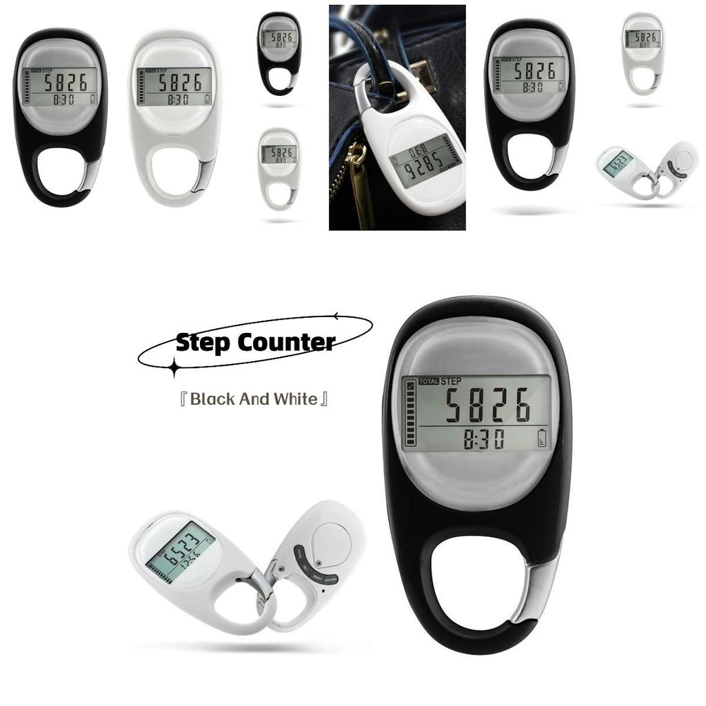 Abs Material 3d Motion Sensor Pedometer Measure Your Distance And Calories With This Keychain Clip