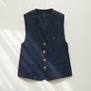 New Summer Arrival Relaxed-Fit Versatile Cotton-Linen V-Neck Vest for Women