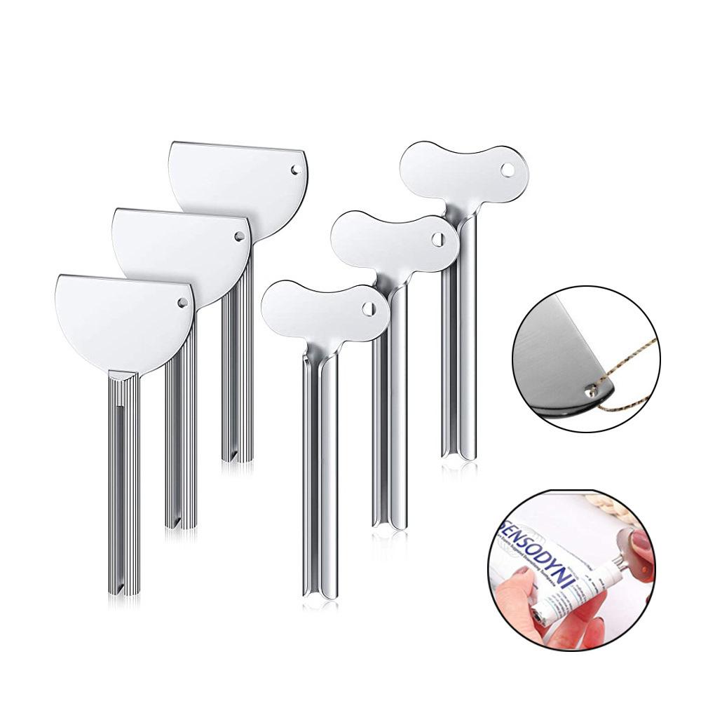 Portable Stainless Steel Toothpaste Squeezer & Hair Dye Dispenser Cleanser Squeezer, Bathroom Accessories, Half-Circle Wringer