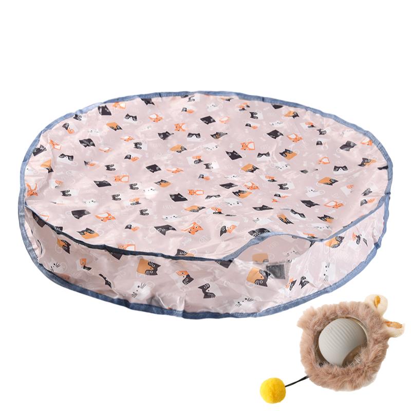 Smart Interactive Cat Toys Ball Fast Rolling In Pouch Hide and Seek Kitten Toy Motion Activated Interactive Cat Toy for Indoor