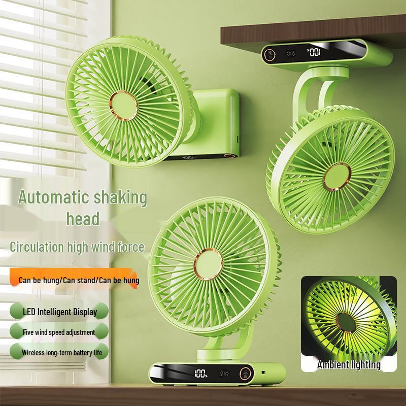 Rechargeable Portable Mini Oscillating Fan for Dorm, Office & Outdoor Use