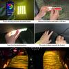 12 LED Car Interior Ambient Foot Light USB / Cigarette lighter LED Atmosphere Decorative Lamp LED Foot Light Kit Car Accessories