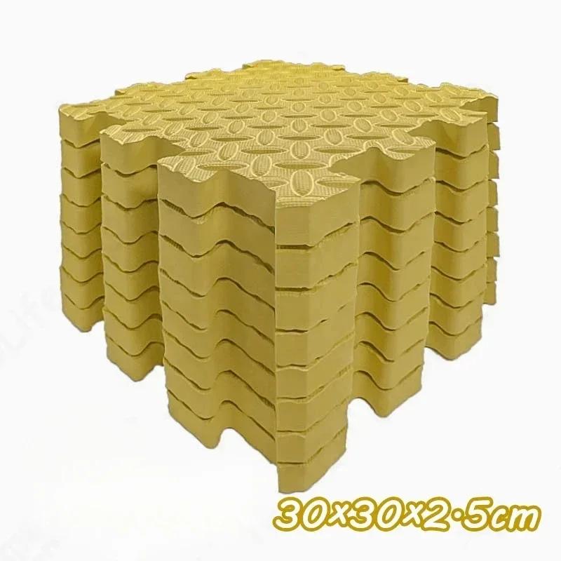 6Pcs 2.5cm Thickening Baby Interactive Game Carpet Anti-slip and Shockproof Living Room and Bedroom Mat Children's Room Carpet