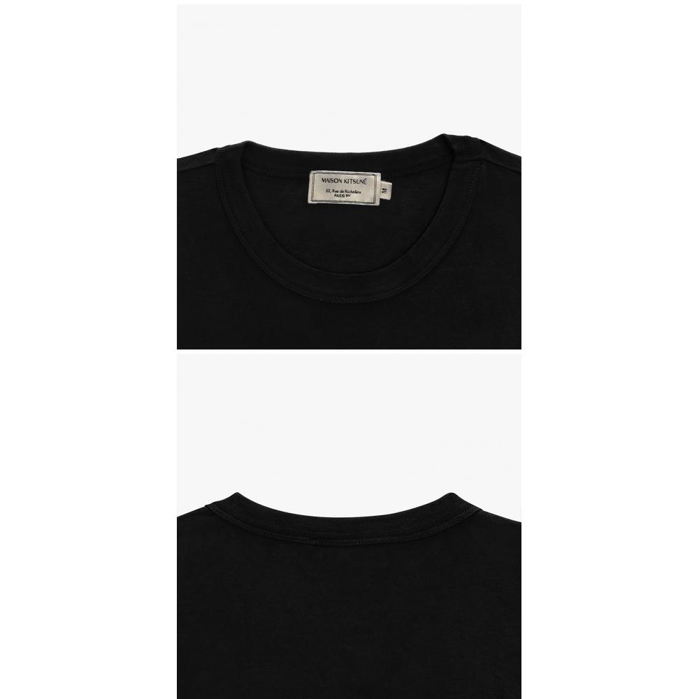 MaiSon KitSune Lw00105kj0008 P199 T-Shirt mit Fuchskopf-Patch für Damen, kurzärmelig