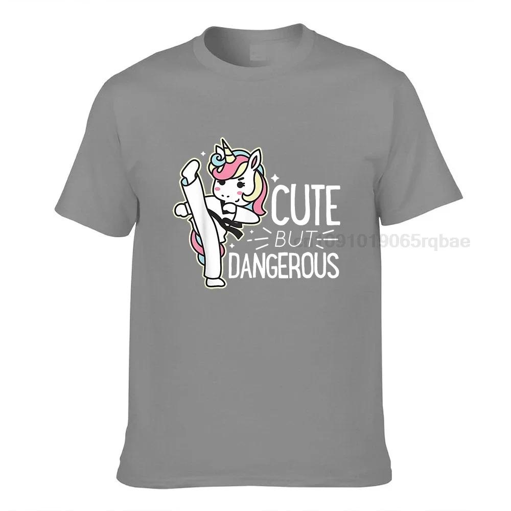 Cute Dangerous Karate Taekwondo Shirt Funny Gifts Tshirt Tshirts Tops Shirts Funky Cotton Gift Hip Hop Unisex