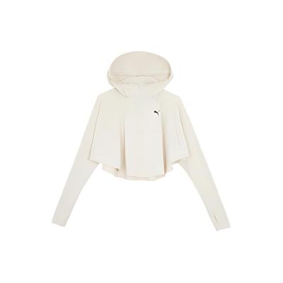 Plain Minimalist Logo Zip-Up Hooded Jacket Women Jackets Snow-White 628324-87