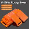 1Pcs Orange Drill Bits Storage Box Plastic Hardware Tool Box  For Twist Drill Tap Accessories