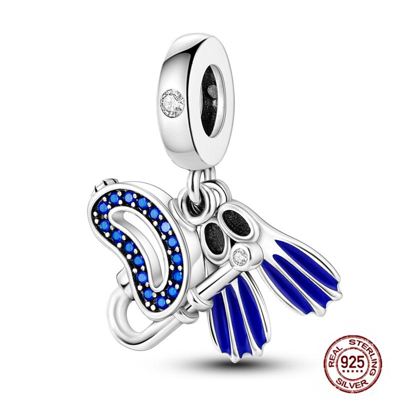 Ocean World Series Original Charms Copper Sea Turtle Octopus Dolphin Seahorse Beads Fits Bracelet Diy Jewelry Gift