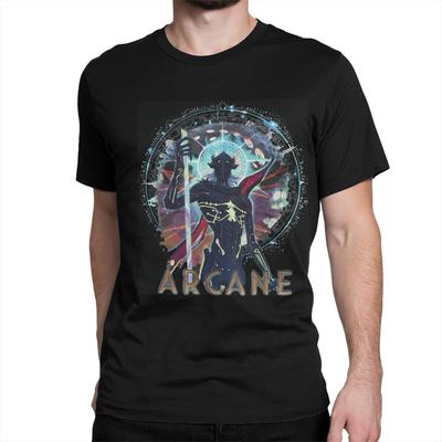 Viktor Arcane Poster T-Shirt for Men League Of Legends Crazy Cotton Tees Round Collar Short Sleeve T Shirts Gift Clothing