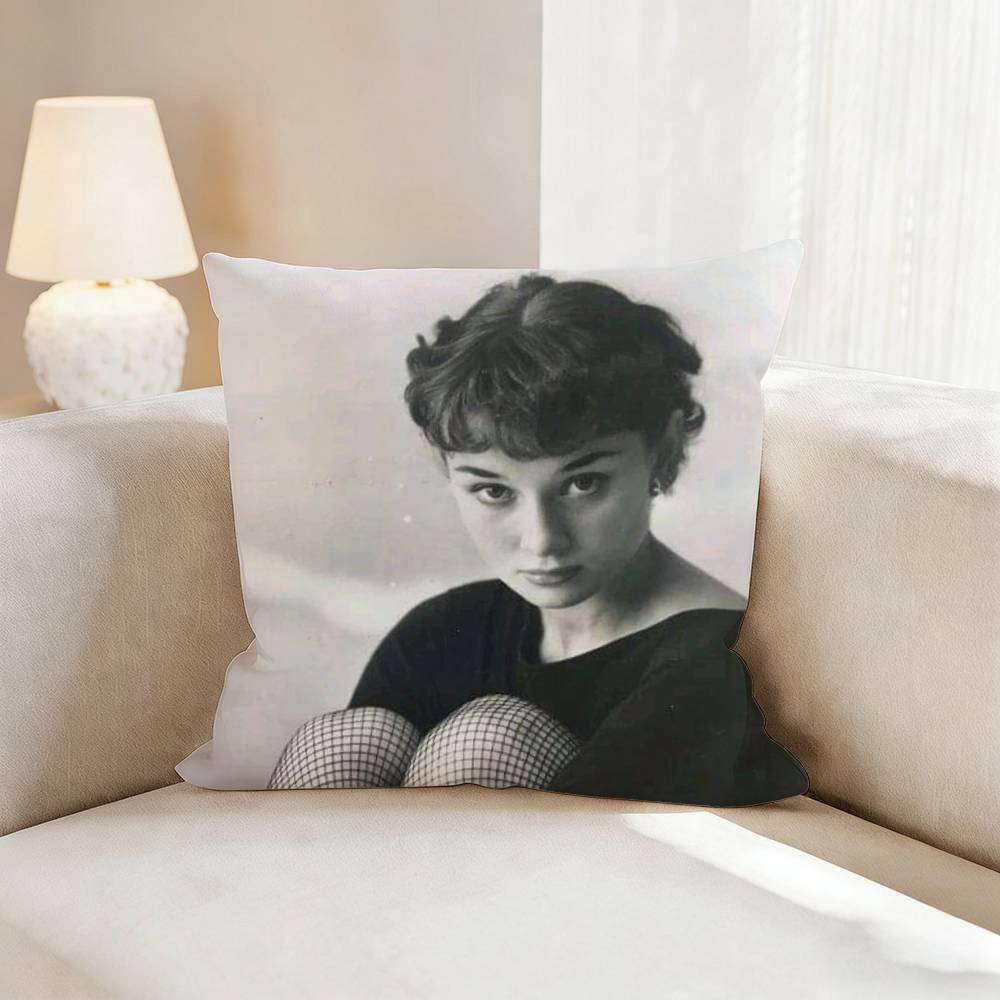 Beautful A-Audrey Hepburn Pillow Case Pattern Printed Pillowcase For Living Room Sofa Cushion Cover