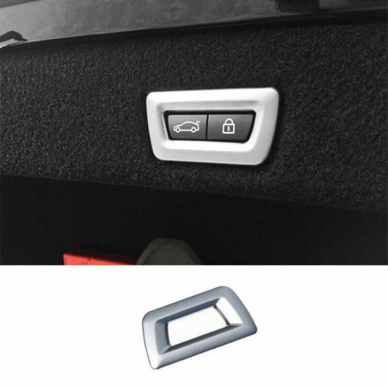 Silver ABS Tailgate Rear Door Button Cover Trim For BMW 5 Series G30 2018-