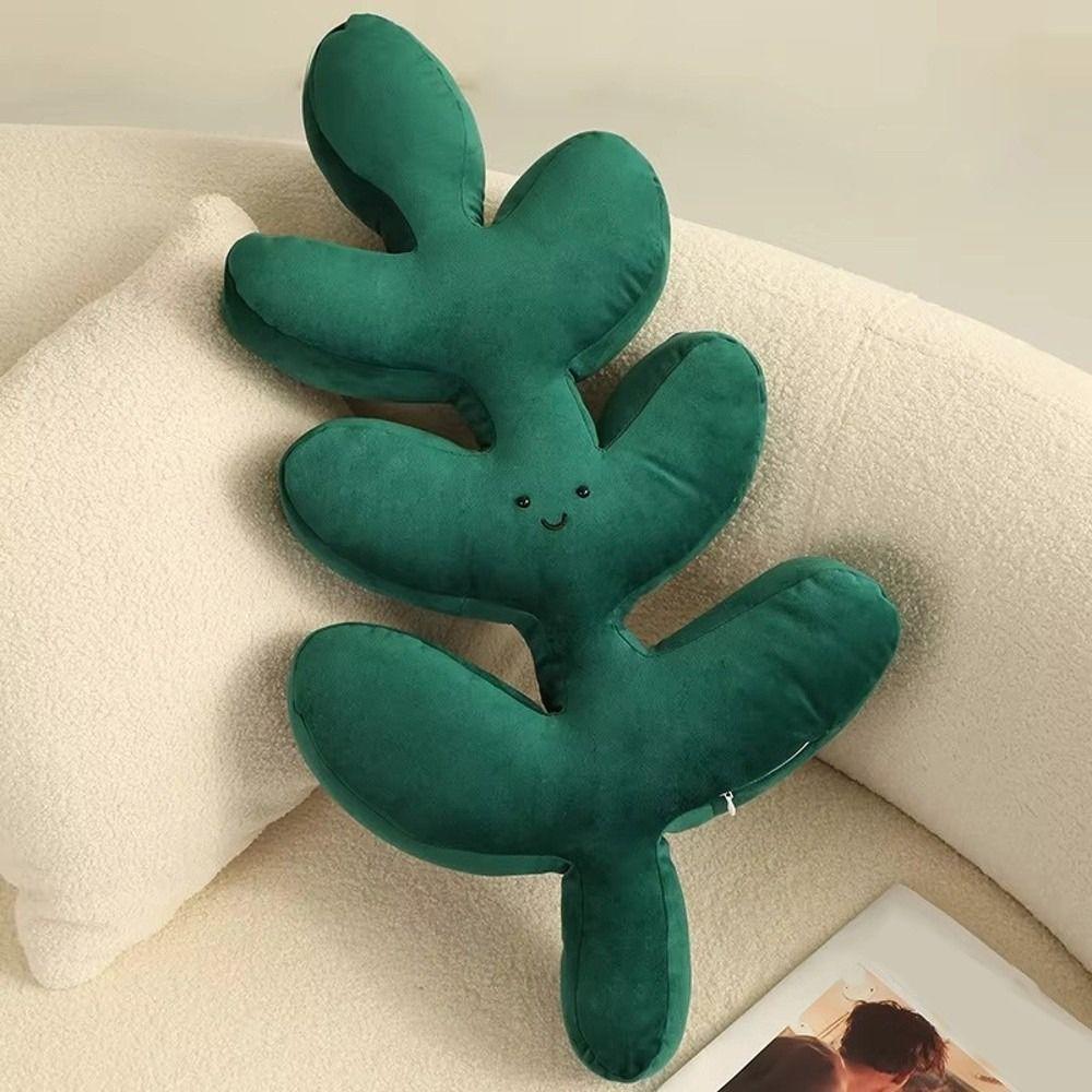 Green Plant Leaf Creative Leaf Plush Toys Back Cushion Doll Seat Pad New Adult Pillow Cushion