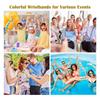 ABJI-3000 PCS Neon Colored Wristbands For Events, Synthetic Paper Waterproof Lightweight Activity Identification Wristbands