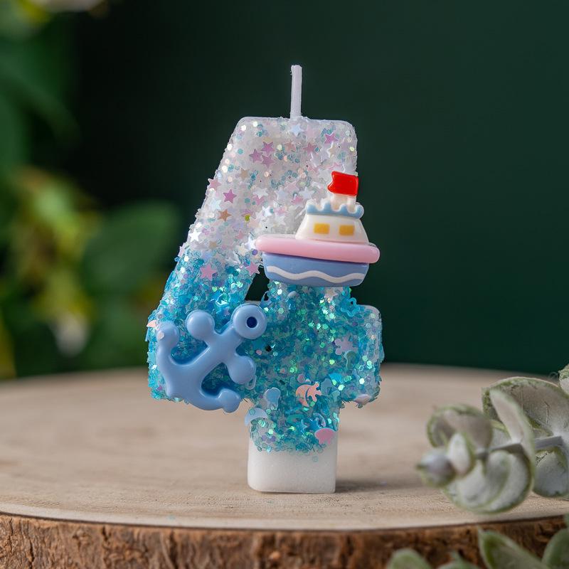 Xiyin Creative Small Boat Birthday Candle Set for Cake Decorations and Party Decor.