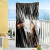 Soccer Player Action Beach Towel Soft Durable Quick-Dry Comfortable Lightweight Portable for Swimming,Beach,Camping, Travel, Beach Accessories,Gym