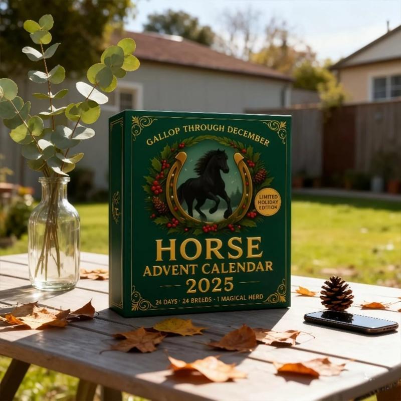 24 Day Horse Surprise Advent Calendar Acrylic Holiday Countdown Decoration With Educational Souvenir Features