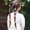 RAINBOW BOWS 10Pcs Elastic Hair Bands Plush Ball Rubber Band for Baby Girls Scrunchie Hair Ties Kids Baby Hair Accessories