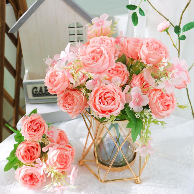 

Искусственные цветы Букет пионов 7 голов Шелковый материал Сумасшедший фестиваль Бар Украшение Семья Свадебная вечеринка Сцена Макет