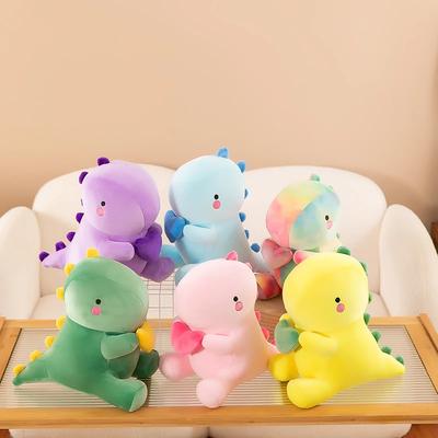 Boneca de pelúcia de dinossauro fofa, brinquedo de pelúcia macio, fofo e elástico, brinquedo de pelúcia de dinossauro super fofo modificado adequado para feriado g