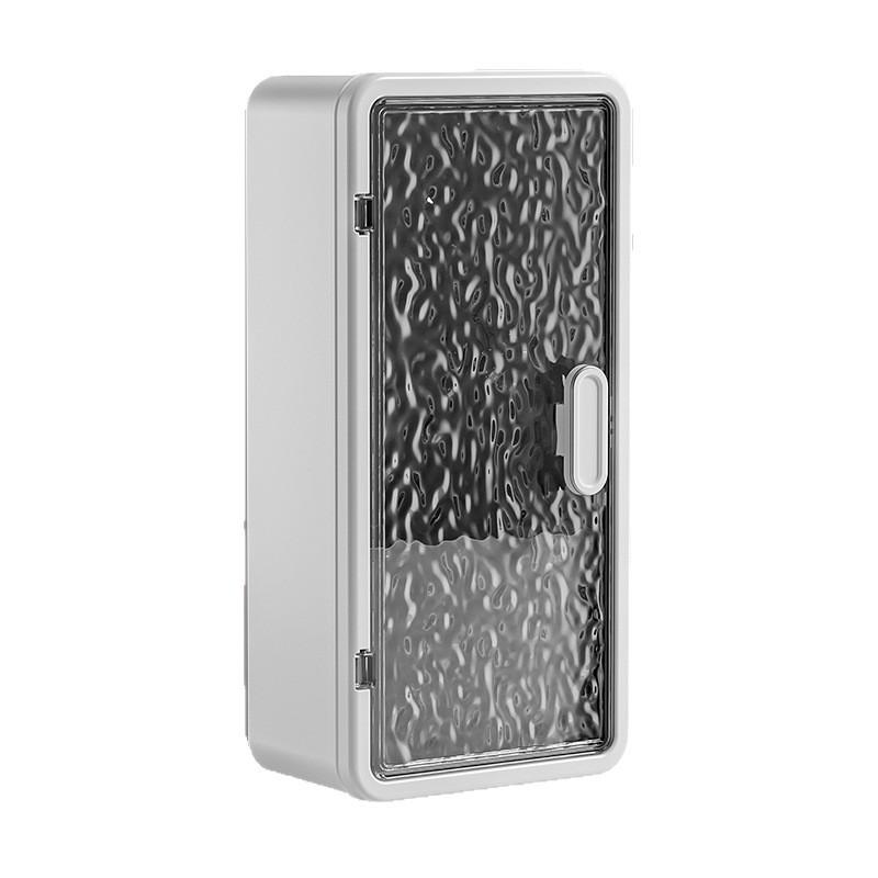 Punching Free Toothbrush Storage Box Multifunctional Ins Makeup Brush Holder Glacier Pattern Bathroom Storage Rack
