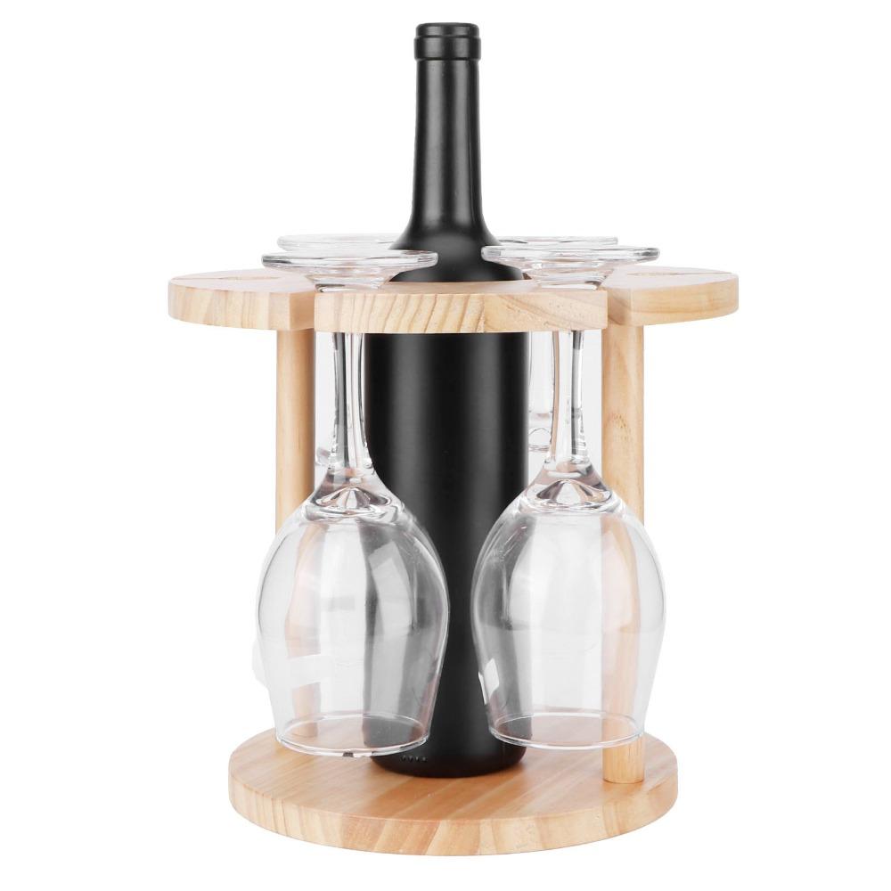 Holds One Bottle Wine Glass Holder Holds Six Glasses Wine Bottle Holder Wooden Wine Rack Bar