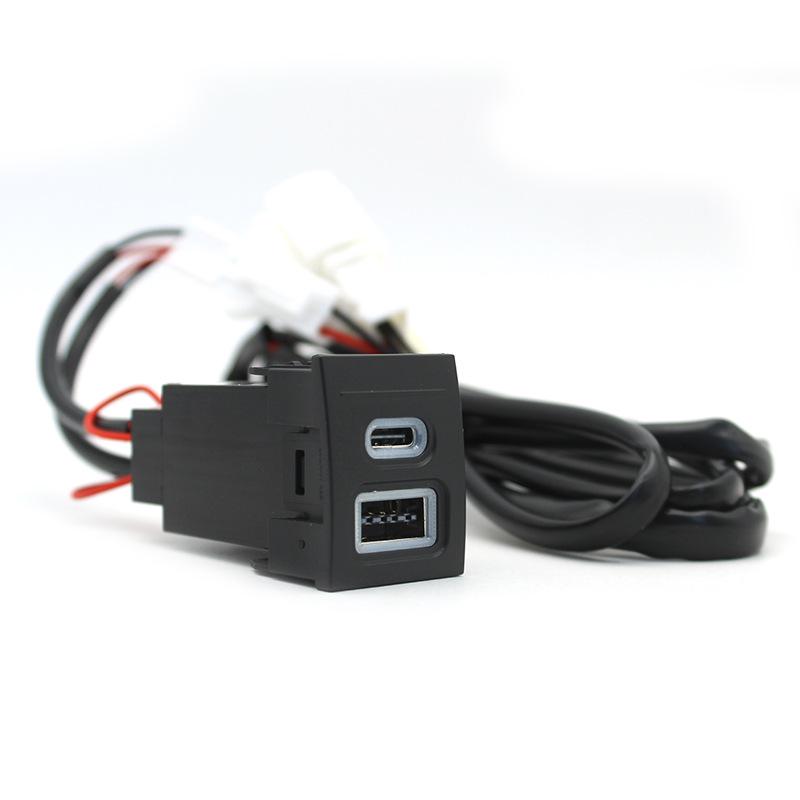 Compatible with Volkswagen POLO 04-11 Models: QC3.0C+Type-C USB Fast Charger Socket.
