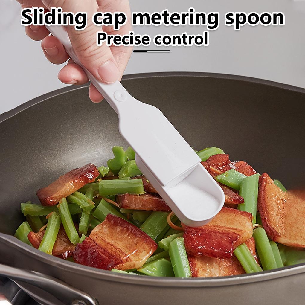 Adjustable Measuring Spoon Plastic Scoop Teaspoon for Dry Ingredients Kitchen Handle Spice Measurer Cup Household Supplies