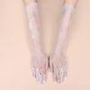 Netz-Langhandschuhe Transparente Brautkleid-Accessoires Dünne Spitzenhandschuhe Damen