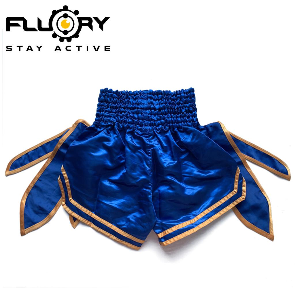 Fluory Muay Thai Shorts Solid Boxing Training Shorts Men's Boxing Clothing Women Free Fight Shorts with Ribbon