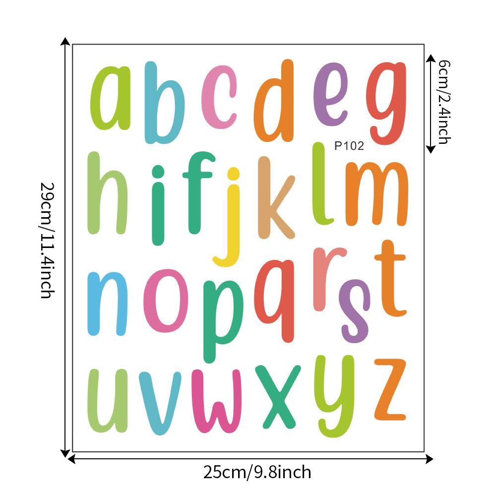 Kleurrijke 26-letter Combinatie Kinderkamer Studie en Huisdecoratie Stickers