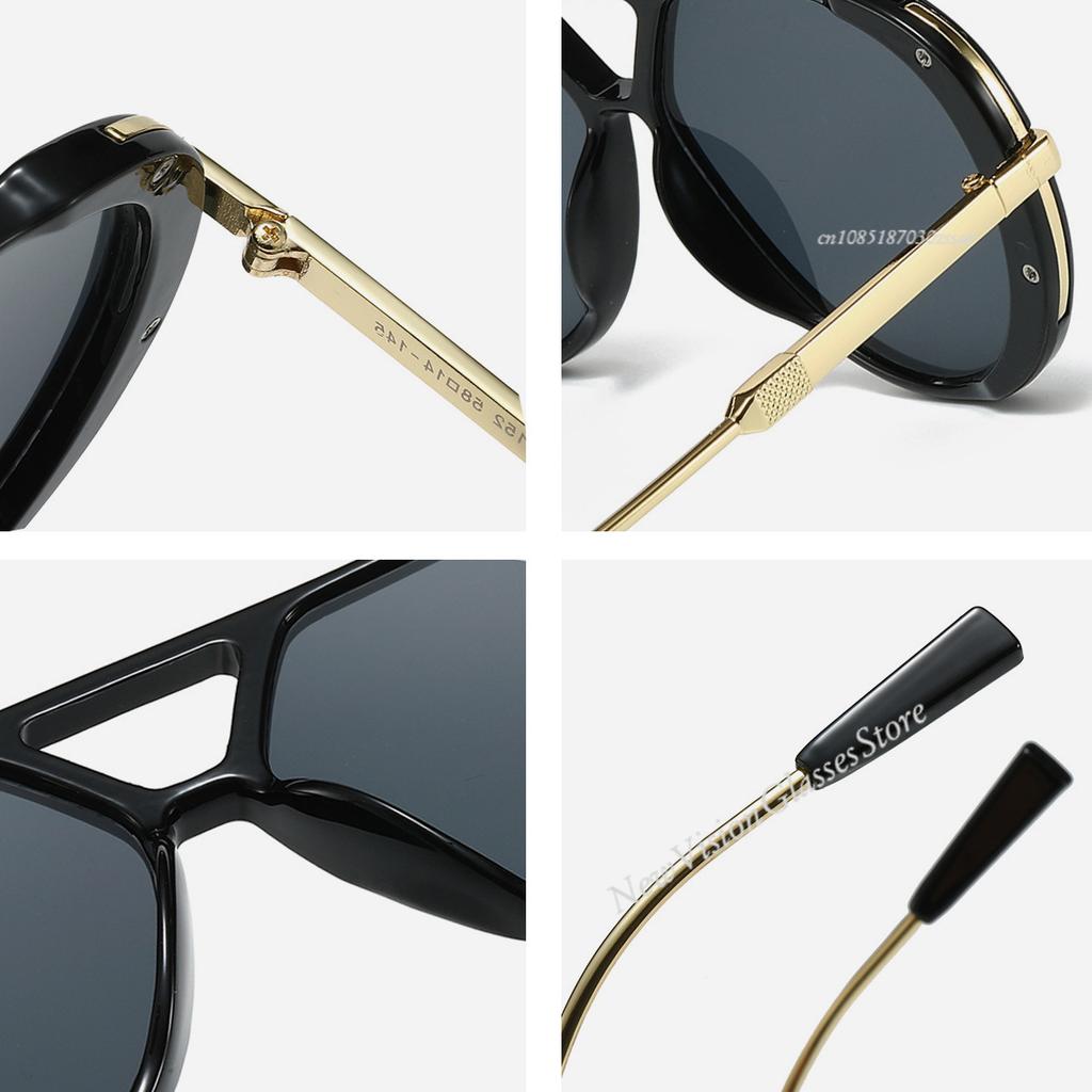 Vintage Sunglasses Women Gradient Lens Punk Unisex Stylish Shades UV400 Protection Retro Fashion