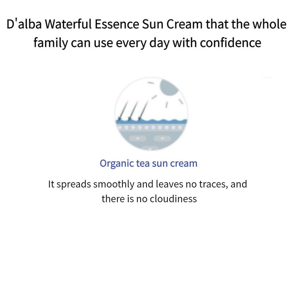 d'Alba Cremă solară Waterfull UV Essence 50 ml SPF50+ cu protecție solară